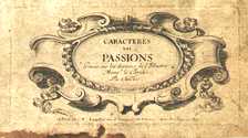 Le Clerc, Caractere des Passions nach Le Brun, Taf.  1, Titelblatt