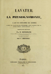 Lavater 1841, Titelblatt