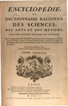 Diderot, Titelblatt Tome I.