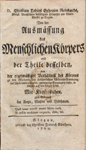 Reinhard 1776, Titelblatt