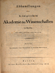 Hirt 1815, Titelblatt