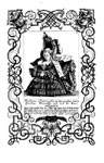 Bl.17: Madame Palatinelle, in der grossen Galla Hauben, Mantille und Cul de Paris auffgepuzt.