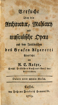 Algarotti, Titelblatt 1769 II