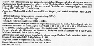 Mayer 1783, Bibliographie