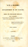 Quételet, Titelblatt 1835