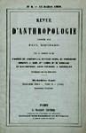 Topinard 1889, Titelblatt